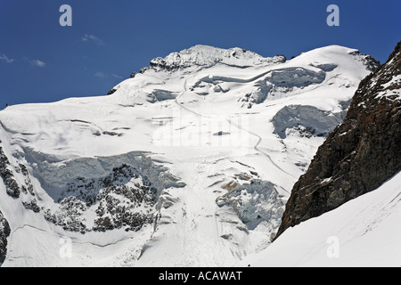 Barre des Ecrins 4,102 m, Glacier Blanc, Provence-Alpes-Cote de Azur Hautes-Alpes, Frankreich Stockfoto