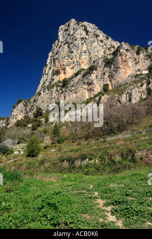 Ein Klettern vor Ort Baou de St. Jeannet in der Nähe von Nizza Stockfoto