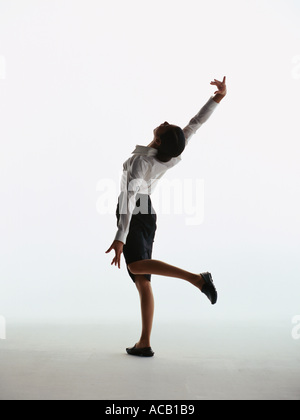 Energetische Business Jump Stockfoto