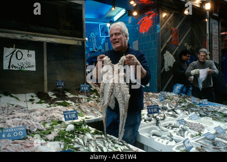Neapel Fischmarkt Italien Pescheria Azzurra auf La Pignasecca Stockfoto
