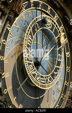 Prag Tschechien astronomische Uhr am Altstädter Ring Stockfoto