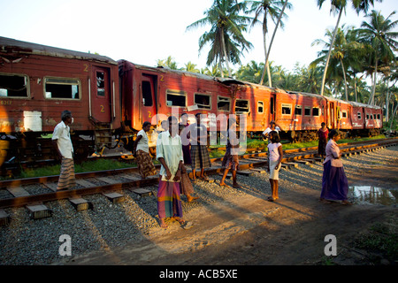 Dorfbewohner Telwatta, Sri Lanka Stockfoto