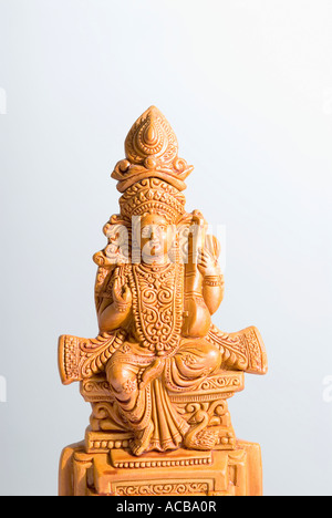 Nahaufnahme von einer Figur der Göttin Saraswati Stockfoto