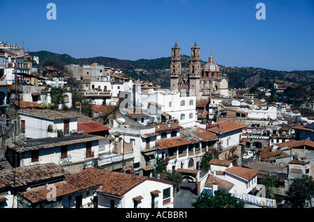 Kirche von Santa Priska Stadt Taxco Bundesstaat Guerrero Mexiko Stockfoto