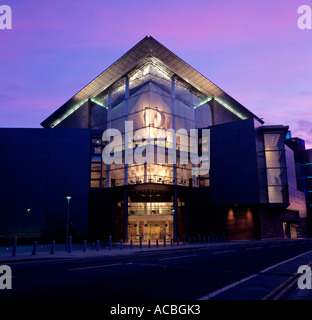 Bridgewater Konzertsaal am Abend Stadt Manchester Grafschaft Lancashire England Großbritannien redaktionellen Gebrauch Stockfoto