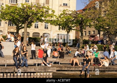 CH Zürich einem Zürcher Seepromenade Stockfoto