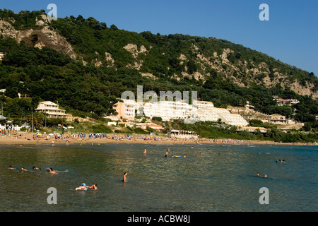 Korfu Insel Pelekas Strand Stockfoto