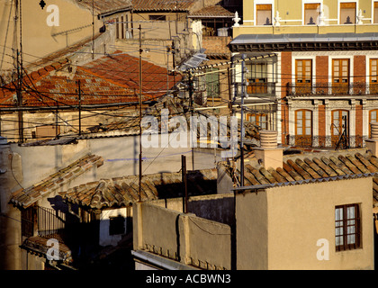 Antennen am Morgen Stadt Toledo alte Stadt Region Kastilien-La Mancha Spaniens Stockfoto