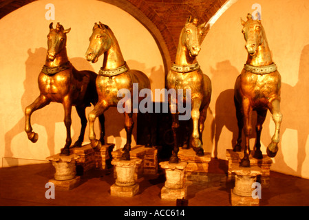 Basilica di San Marco Bronze Pferde in Venedig Italien Stockfoto