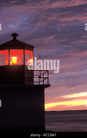 lange Eddy Point Leuchtturm an der Bay Of Fundy Stockfoto