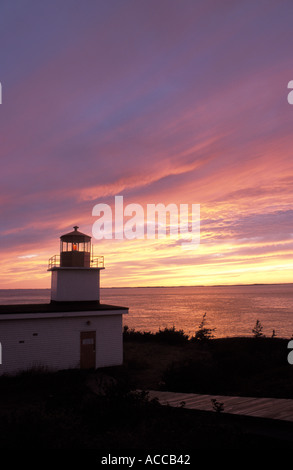 lange Eddy Point Leuchtturm an der Bay Of Fundy Stockfoto