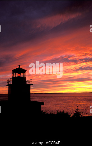 lange Eddy Point Leuchtturm an der Bay Of Fundy Stockfoto