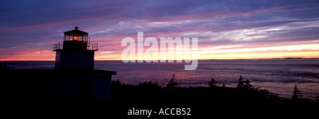 lange Eddy Point Leuchtturm an der Bay Of Fundy Stockfoto