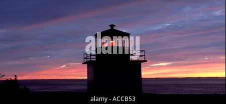 lange Eddy Point Leuchtturm an der Bay Of Fundy Stockfoto