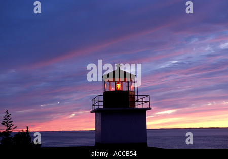 lange Eddy Point Leuchtturm an der Bay Of Fundy Stockfoto