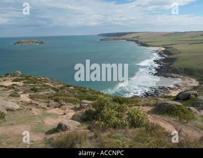 Blick von der Bluff rosetta Kopf, in Richtung West Island, Victor Harbor, Fleurieu Peninsula south australia Stockfoto