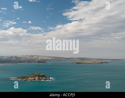 Blick von Rosetta Kopf, Wright Insel, Encounter Bay, Victor Harbor, Fleurieu Peninsula, South Australia, Stockfoto