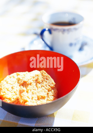 Kekse und Kaffee. Stockfoto