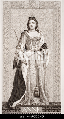 Königin Anne von Großbritannien, 1665 - 1714. Stockfoto