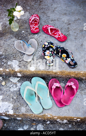 Bunte Flip-flops. Stockfoto