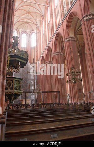 St-Nicolas-Kirche Wismar. St. Nikolai-Kirche Zu Wismar, Mecklenburg Vorpommern, Deutschland Stockfoto