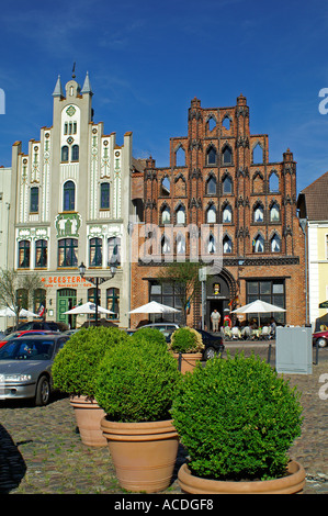 Marktplatz Marktplatz Wismar Deutschland Mecklenburg Pommern Altstadt Stockfoto