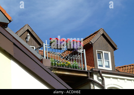 direkt auf der obersten Etage Leben Stockfoto