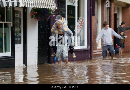 Überschwemmungen in Tenbury Wells Juni 2007 Stockfoto