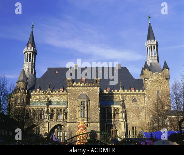 Geographie/Reisen, Deutschland, Nordrhein-Westfalen, Aachen, Gebäuden, Rathaus, erbaut: des 14. Jahrhunderts, Außenansicht, Additional-Rights - Clearance-Info - Not-Available Stockfoto