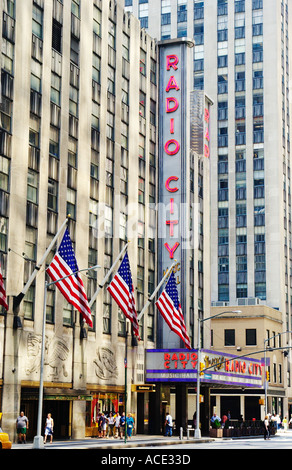Die berühmten Radio City Music Hall in New York City, New York, USA Stockfoto
