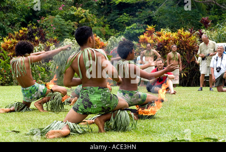 Tänzer auf der Insel Upolo Westsamoa Polynesien Südpazifik Stockfoto