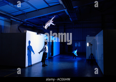 Smash Boyz Experiment Tanzperformance in North Devon Festival Stockfoto