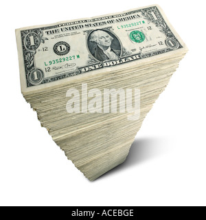 Stapel von 1 US-Dollar-Scheine Stockfoto