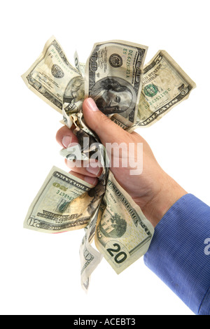 Hand mit Geld Stockfoto
