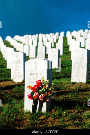 Die Veteranen Friedhof in Santa Fe, New Mexico. Stockfoto