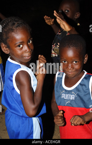 afroamerikanischen Kindern, Palenque de San Basilio, Bolivar, Kolumbien, Südamerika, Karibik Stockfoto