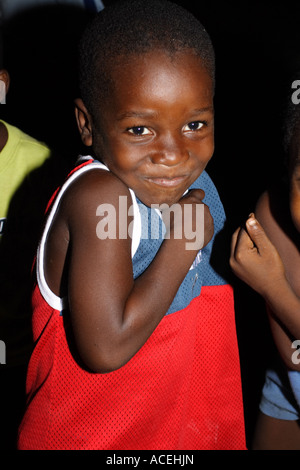 afroamerikanischen Kind, Palenque de San Basilio, Bolivar, Kolumbien, Südamerika, Karibik Stockfoto