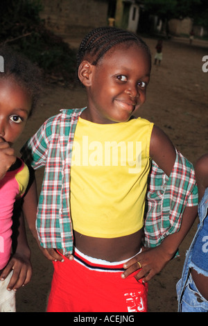 afroamerikanischen Kind, Palenque de San Basilio, Bolivar, Kolumbien, Südamerika, Karibik Stockfoto