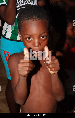 afroamerikanischen Kind, Palenque de San Basilio, Bolivar, Kolumbien, Südamerika, Karibik Stockfoto