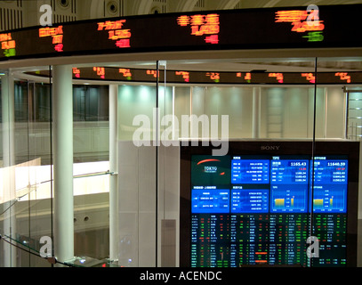 Innenansicht der Topix Tokyo Börse der größte Finanzmarkt in Japan Stockfoto