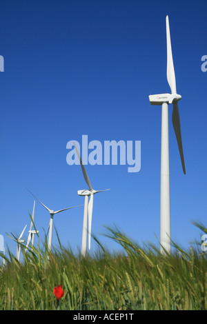 Windgeneratoren, Lleida (Spanien) Stockfoto