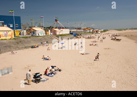 Wales Glamorgan Porthcawl Sandy Bay Beach und Coney Strand Kirmes Stockfoto