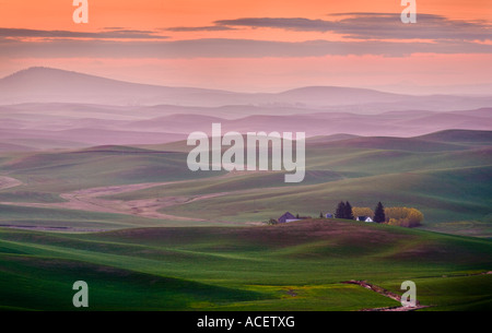 Palouse Sunrise, Washington State, USA Stockfoto