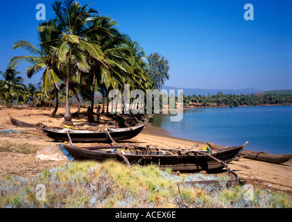 Indien Goa Canacona Angelboote/Fischerboote Stockfoto