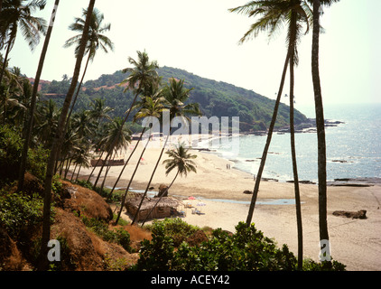 Indien Goa Norden Vagator Südstrand Stockfoto