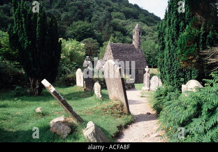 St. Kevin s Kirche Glendalough Co Wicklow Irland Stockfoto