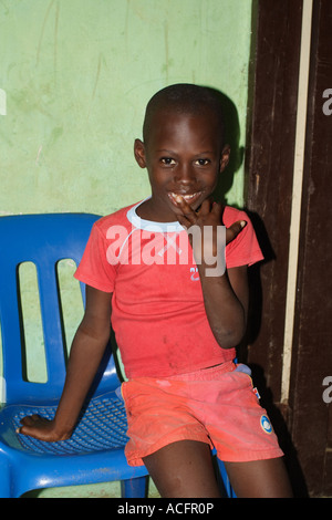 Kind Lächeln, Palenque de San Basilio, Bolivar, Kolumbien, Südamerika Stockfoto