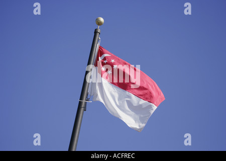 Singapur nationale Fahne Flagge Stockfoto