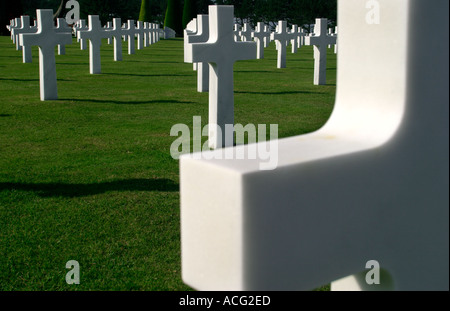 Ein amerikanischer Militärfriedhof in Saint-Laurent-Sur-Mer in der Normandie, Frankreich Stockfoto