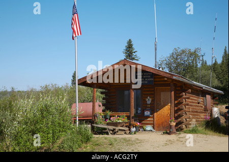 U.S. Post Office in Huhn Alaska auf den Taylor Highway zwischen Tok und der Alaska-Yukon-Grenze westlich von Dawson City Stockfoto